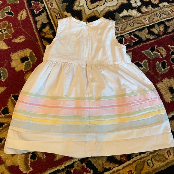 GAP White Dress with Pastel Stripes - Picture 2 of 3